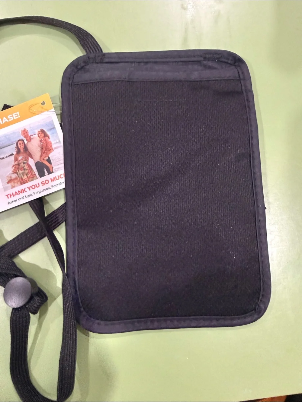 Black RFID Neck Pouch